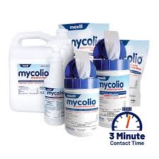110 Count Mycolio Disinfectant Wipes - JUMBO 7.25" x 9.75" $32.95/ cannister